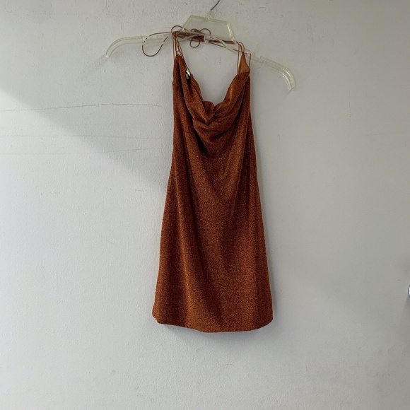 Meshki Rust Mini Dress - Picture 1 of 5